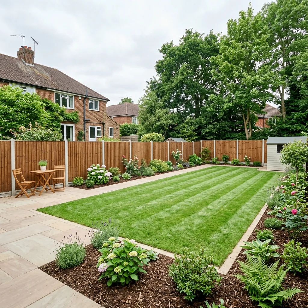 Clean tidy garden after professional waste removal in Norwich