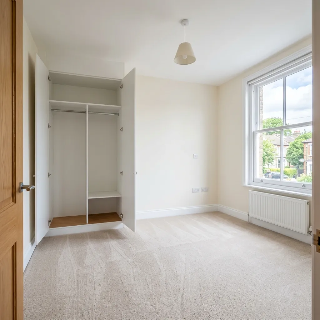 Clean empty rental flat after end of tenancy clearance