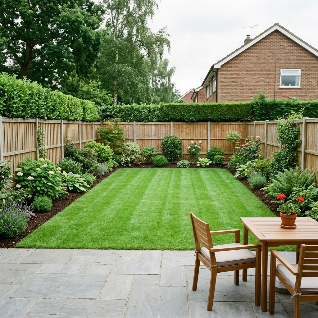 Clean garden after professional waste clearance